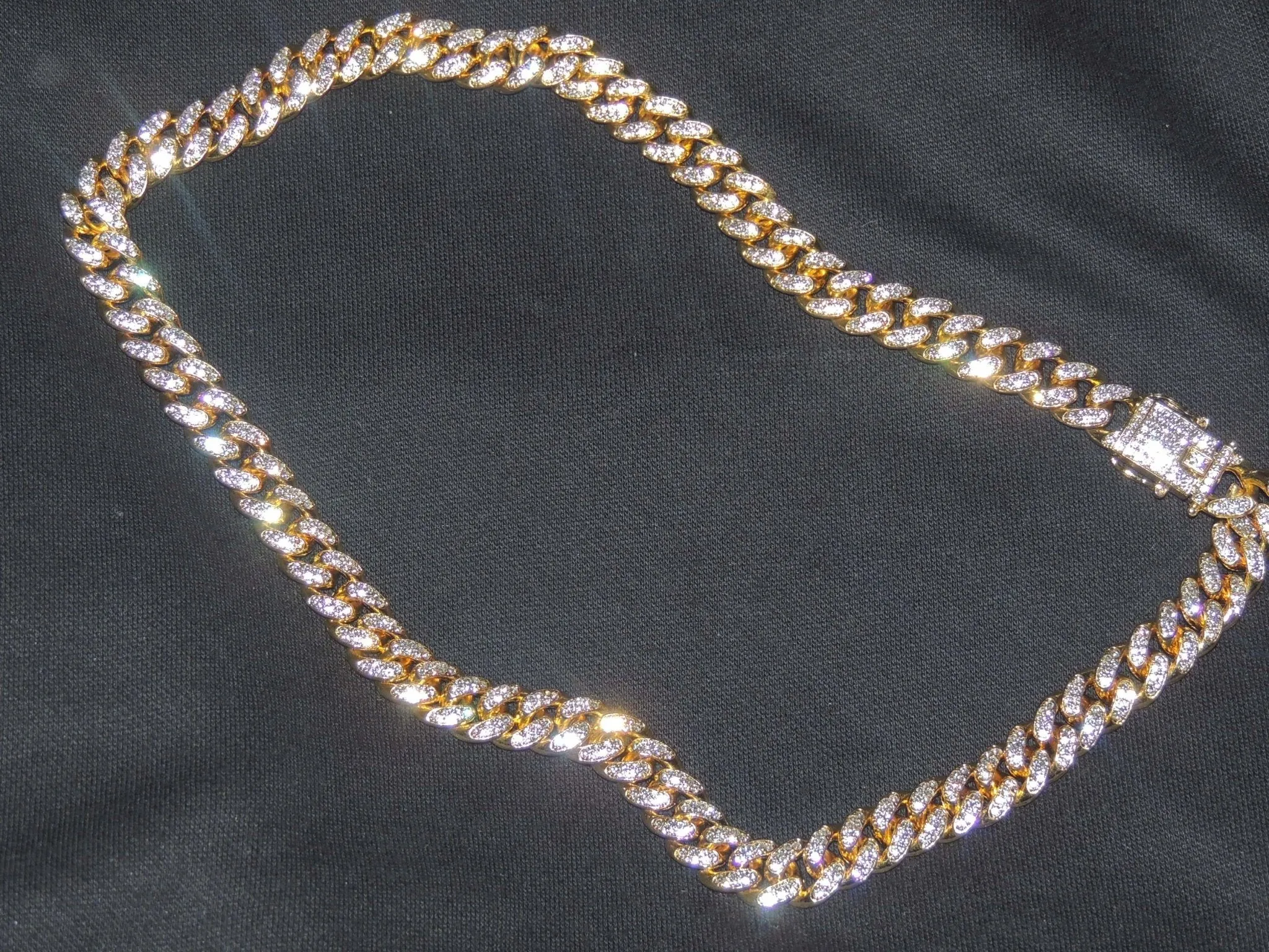 13mm Iced Out 18K Gold Miami Cuban Link