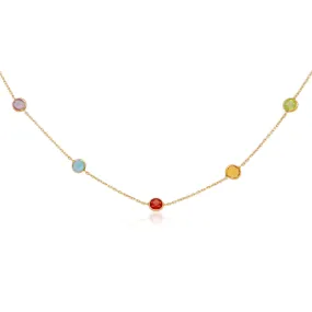 14K Gemstone By The Yard Necklace