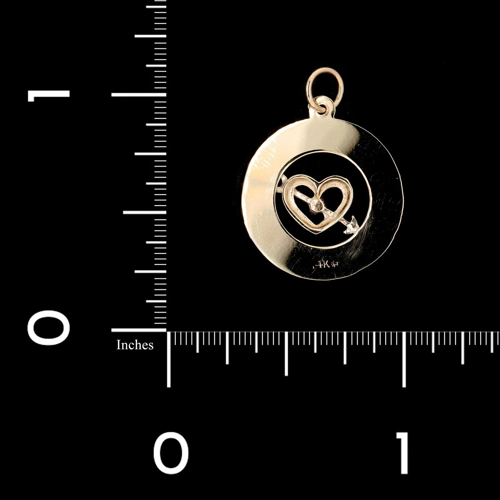 14K Yellow Gold Estate I Love You Charm