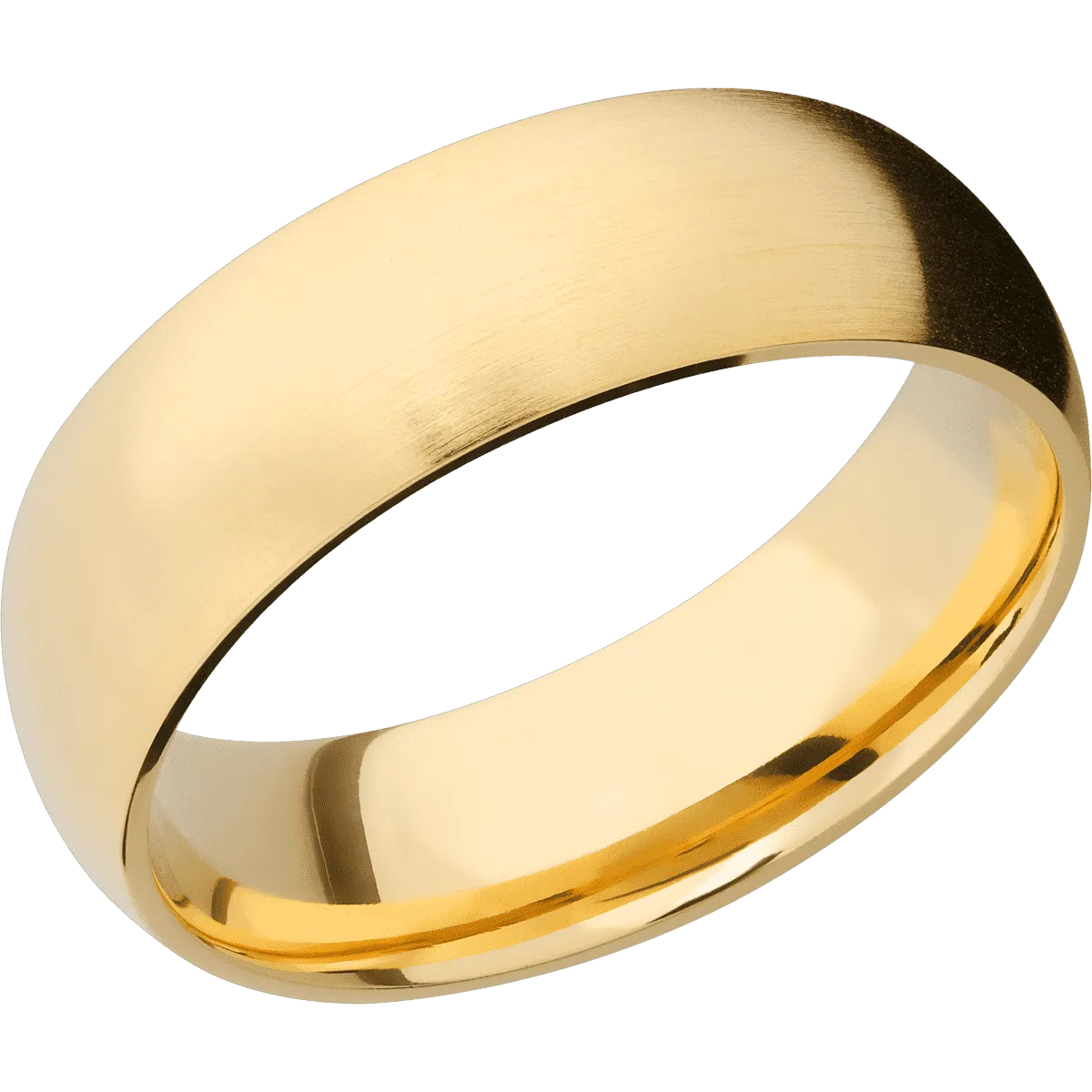 14K Yellow Gold with Satin Finish