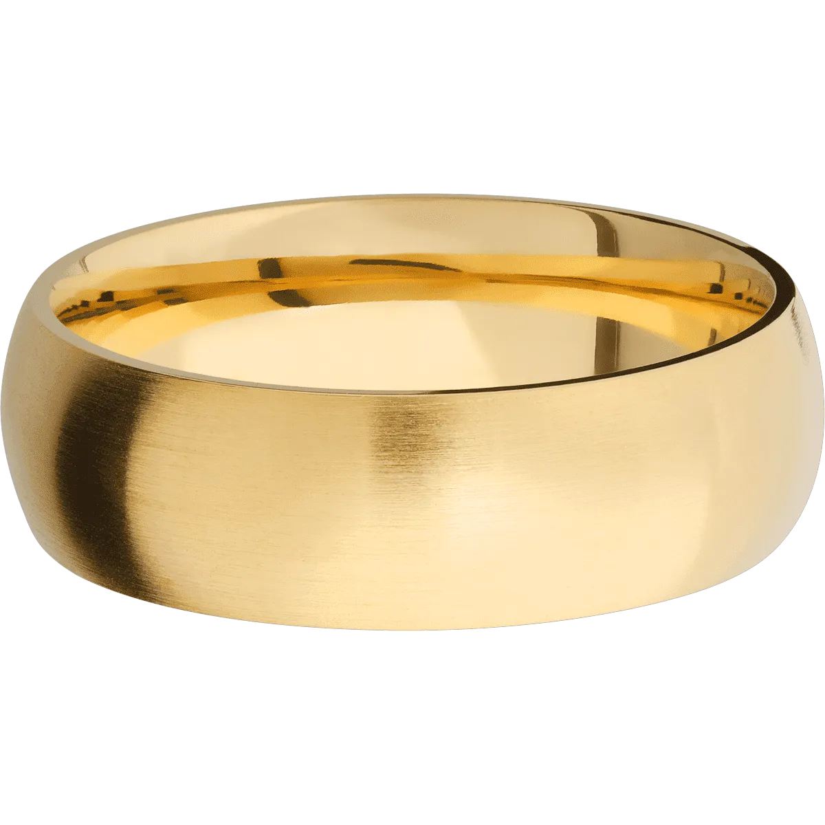 14K Yellow Gold with Satin Finish