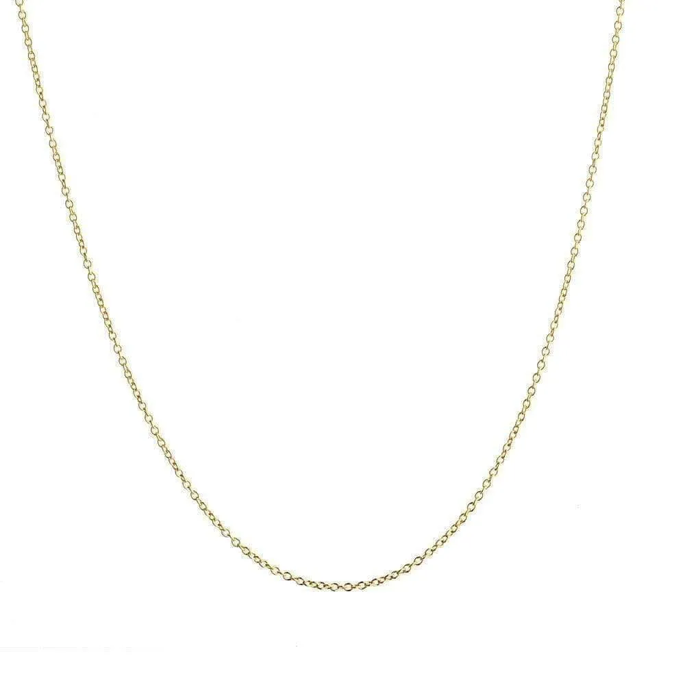 18 Karat Yellow Gold Cable Chain