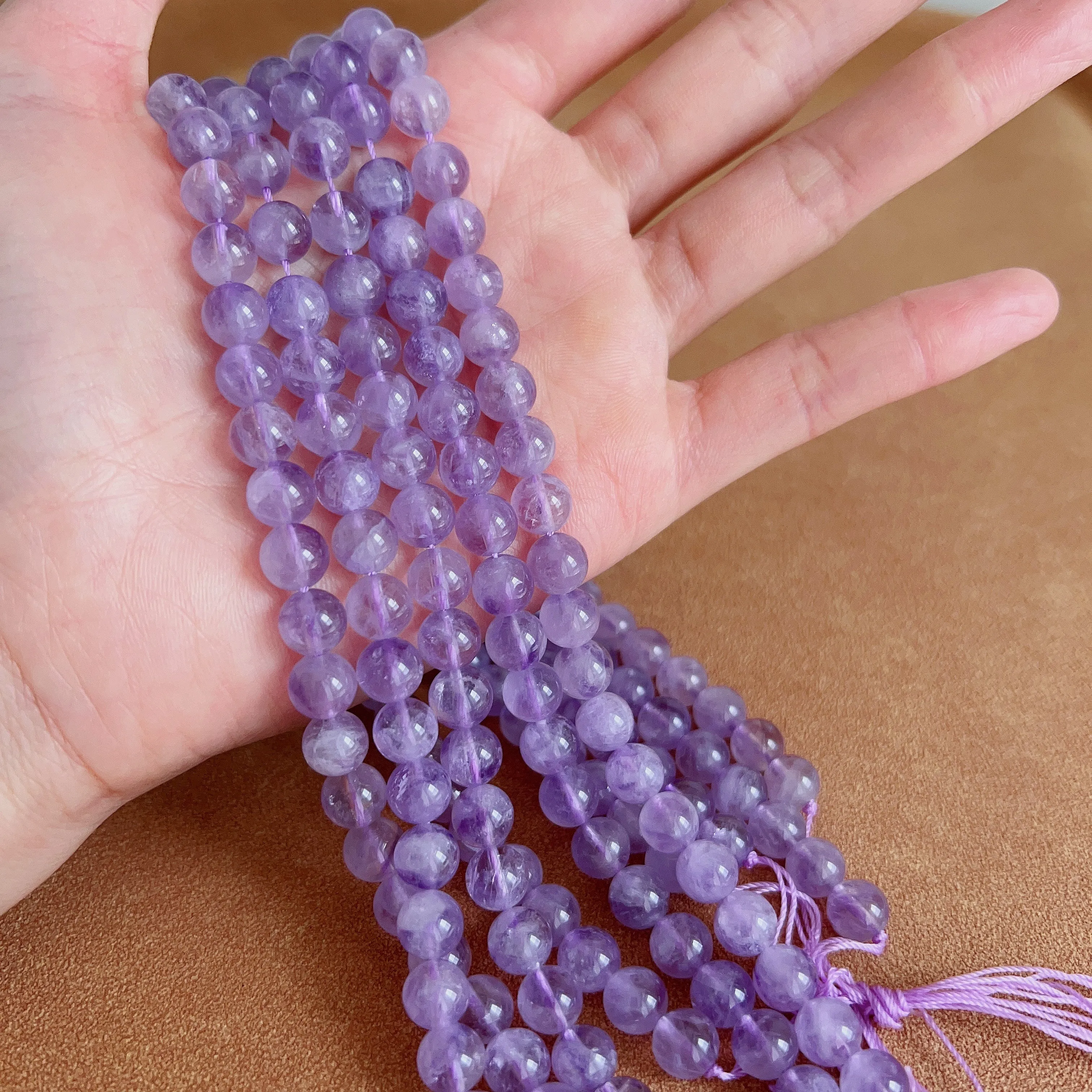 8mm Natural Natural Lavender Amethyst Bead Strands for DIY Jewelry Project