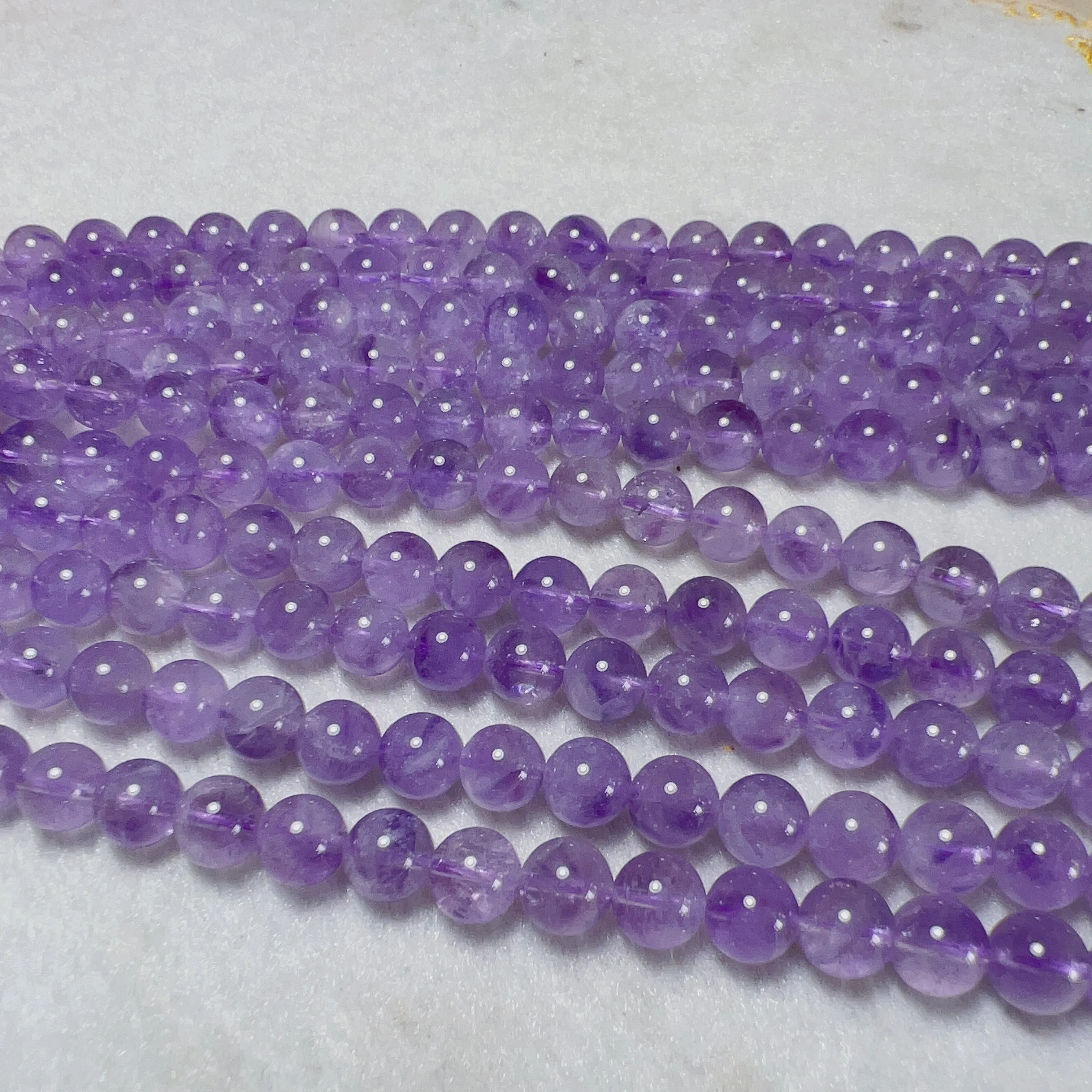 8mm Natural Natural Lavender Amethyst Bead Strands for DIY Jewelry Project