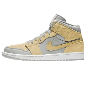 Air Jordan 1 Mid SE Grey Fog Lemon Wash