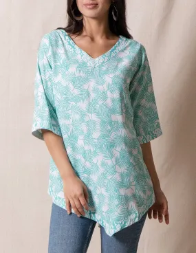 Amari Batik Tunic - Aqua - As-Is-Clearance