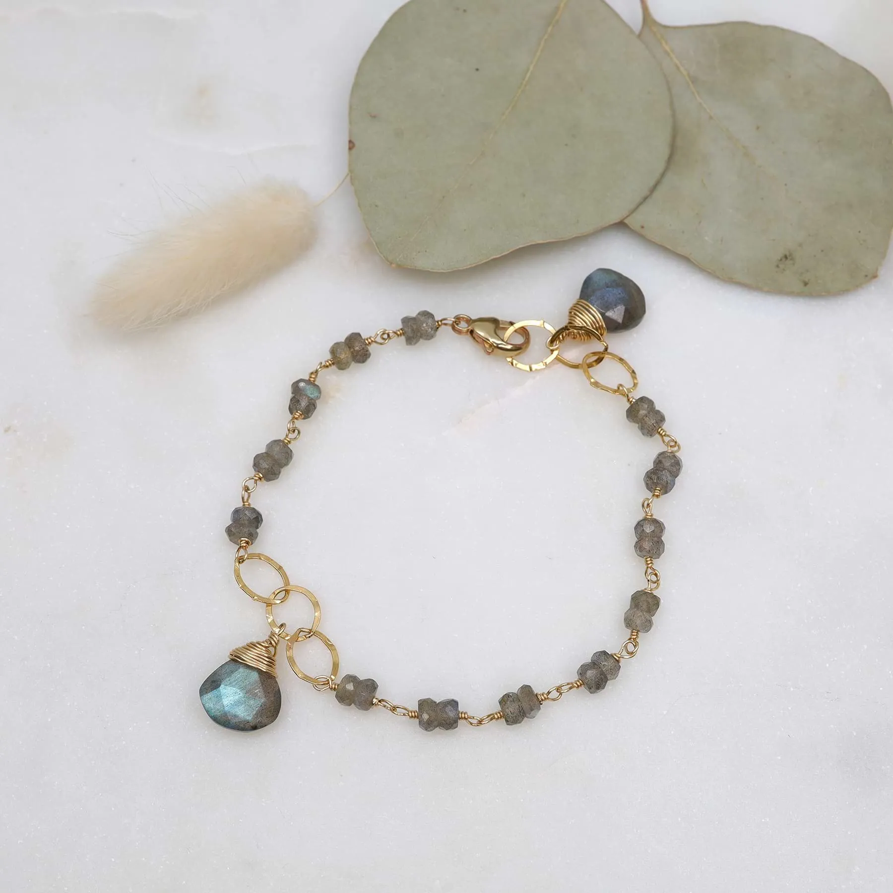 Amaya - Labradorite Gold Bracelet