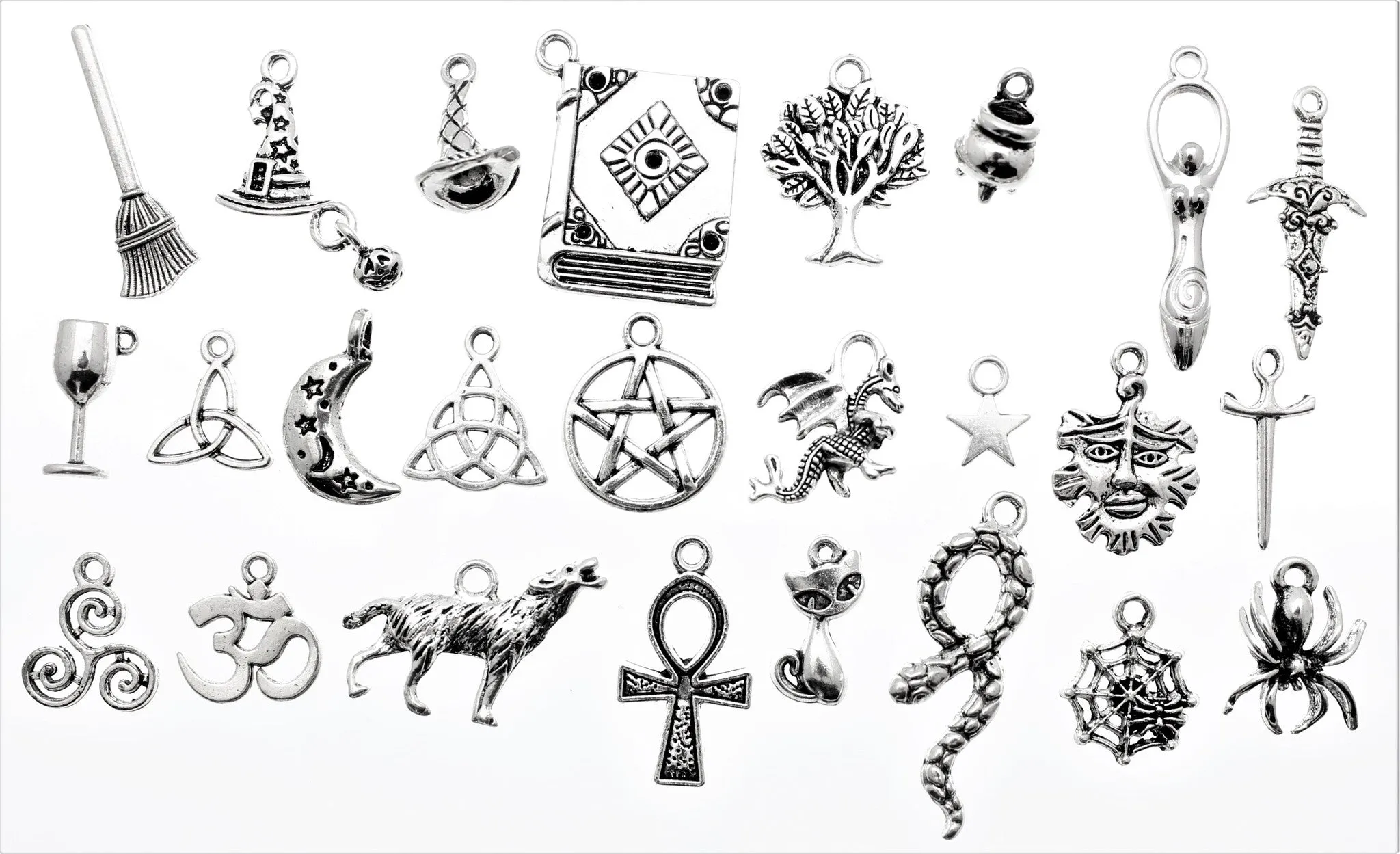 AVBeads Pagan Charms Mixed Charms Silver Metal Alloy 1253 50pcs