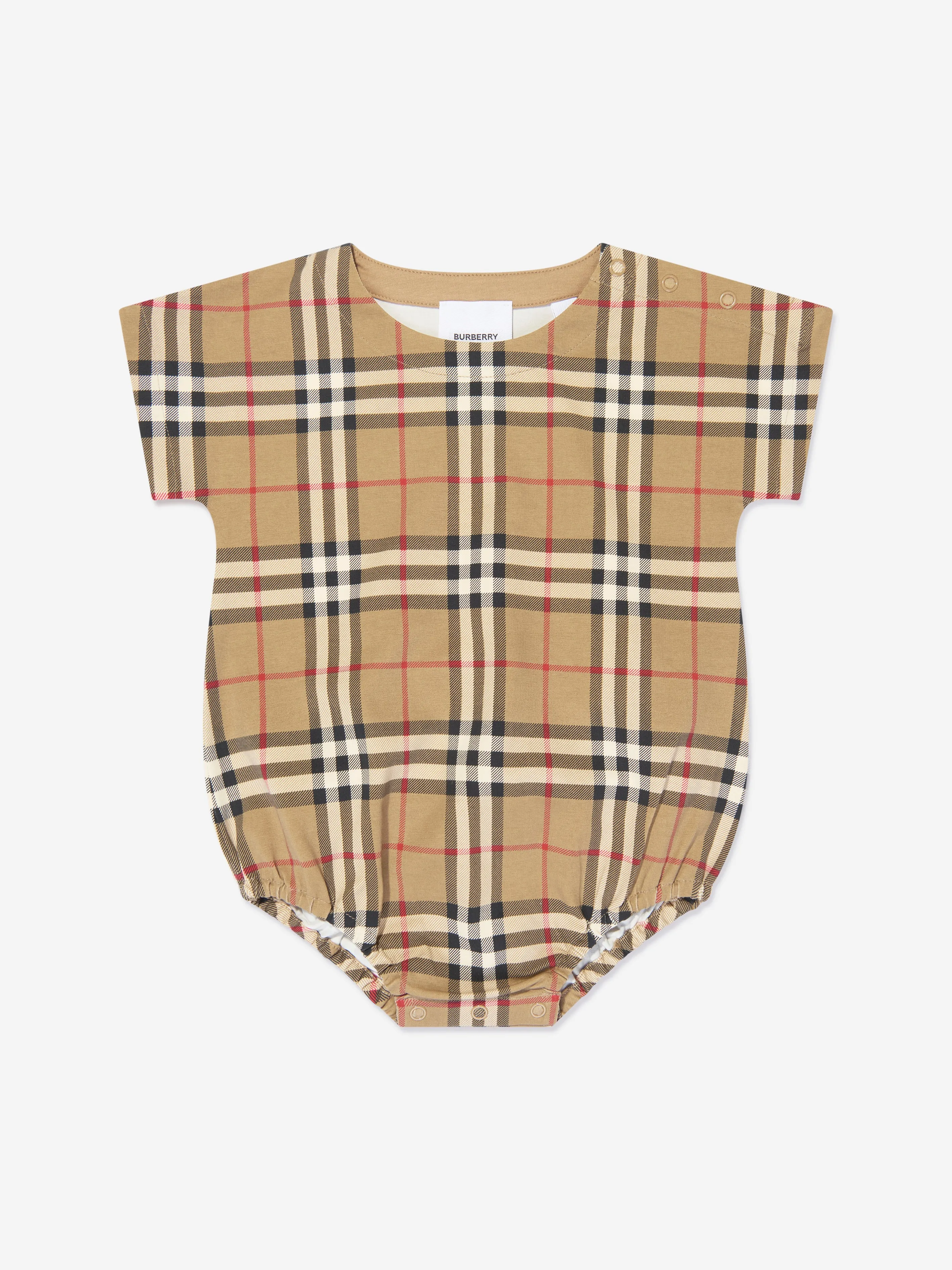 Baby Bodysuit Set in Archive Beige Check