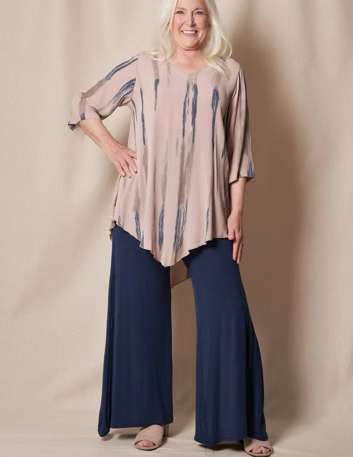 Bamboo Flare Pants - Navy