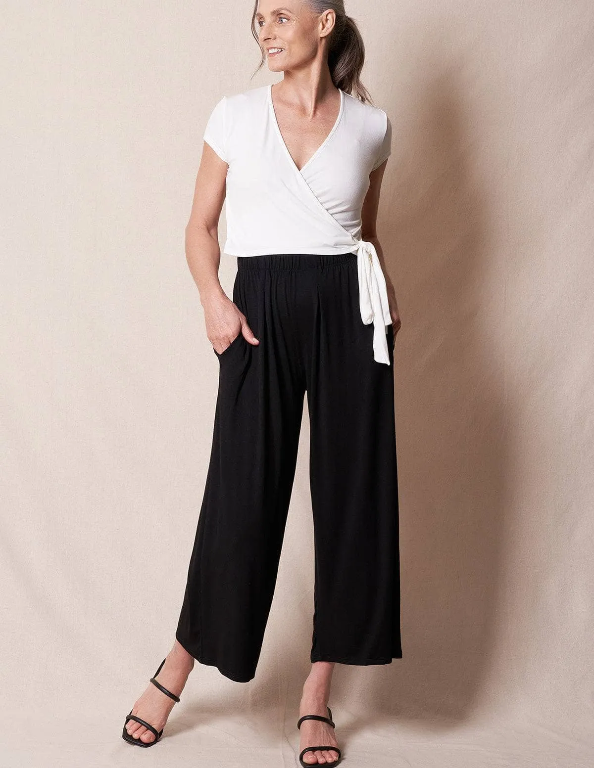 Bamboo Flowy Crop Pants