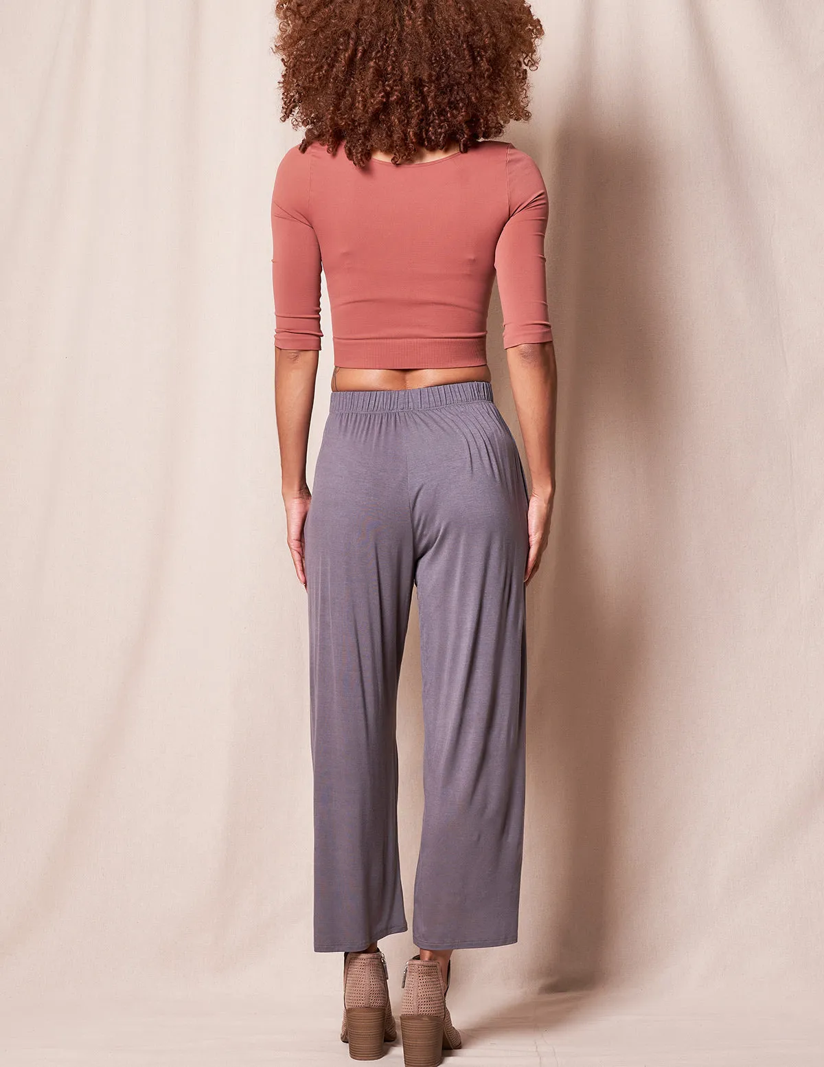 Bamboo Flowy Crop Pants