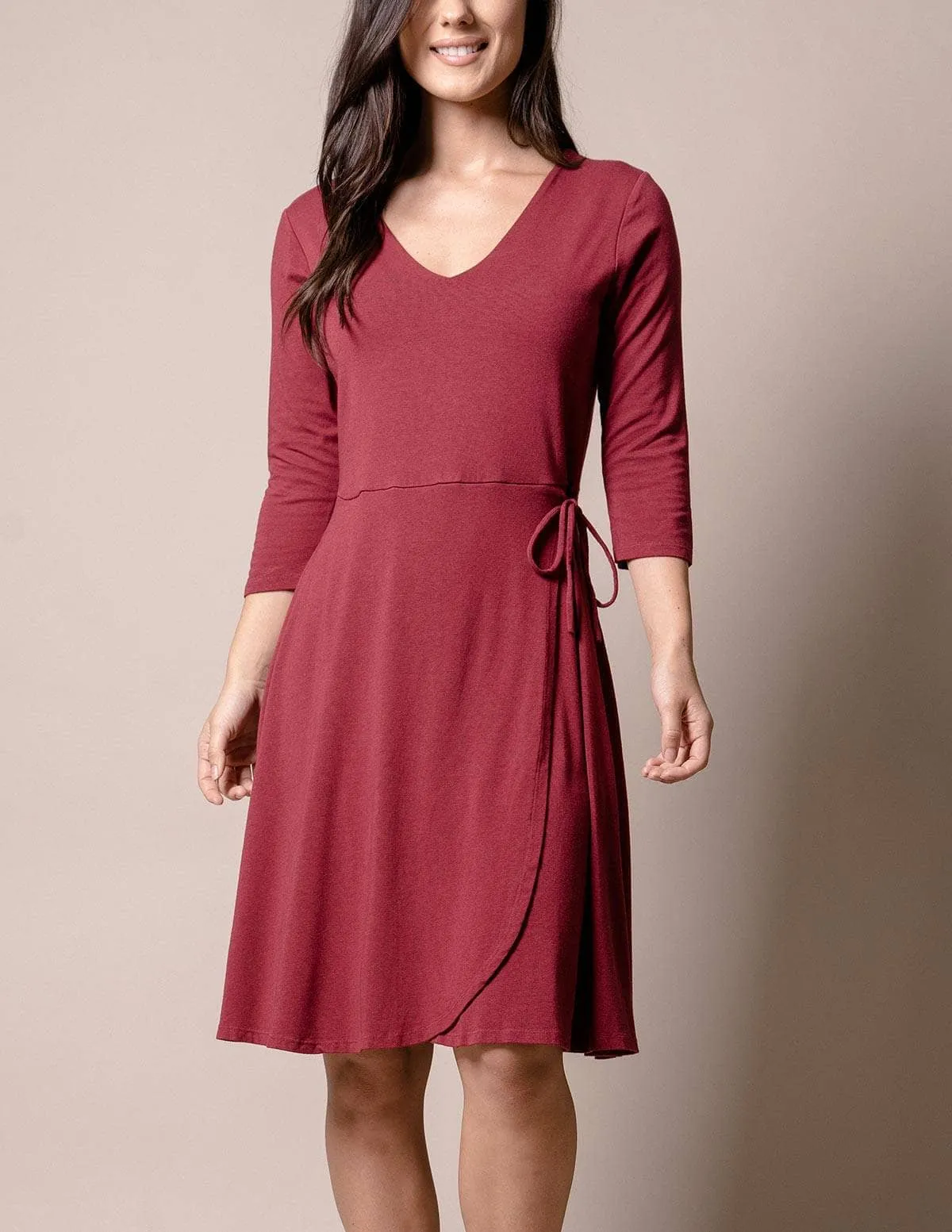 Bamboo Juliana Dress - Burgundy - As-Is-Clearance - Small Only