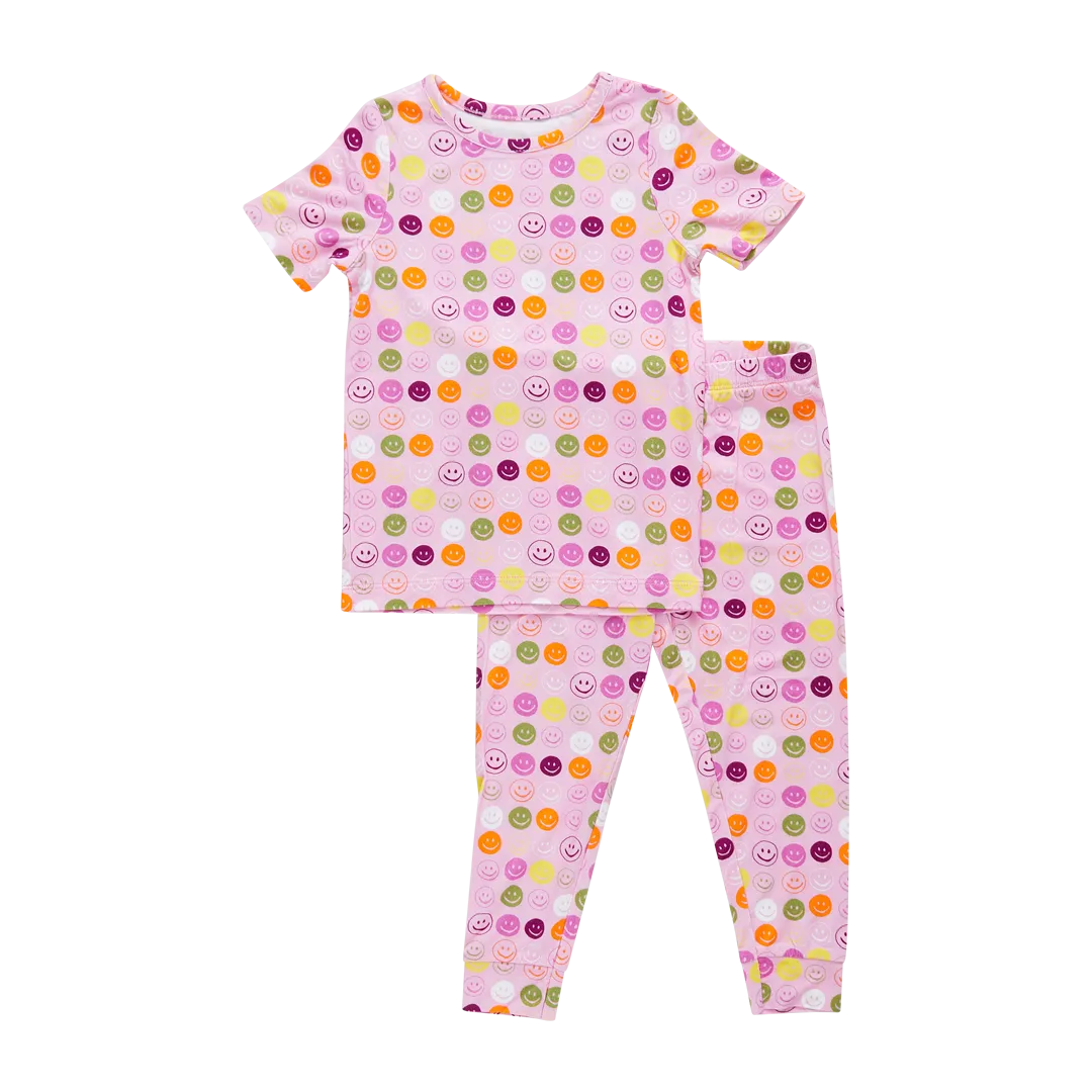 bamboo pj set | smiley