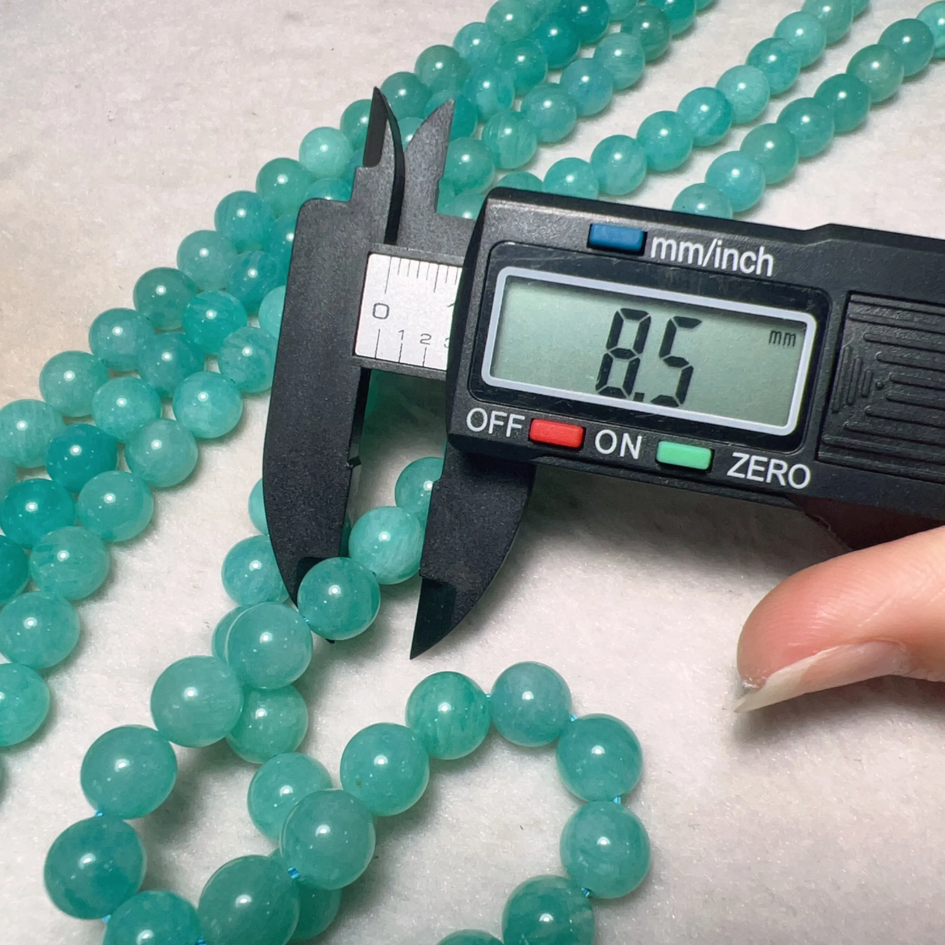 Best Quality in Strands 8mm Natural Old Mine Amazonite Round Bead Strands for DIY Jewelry Project DS