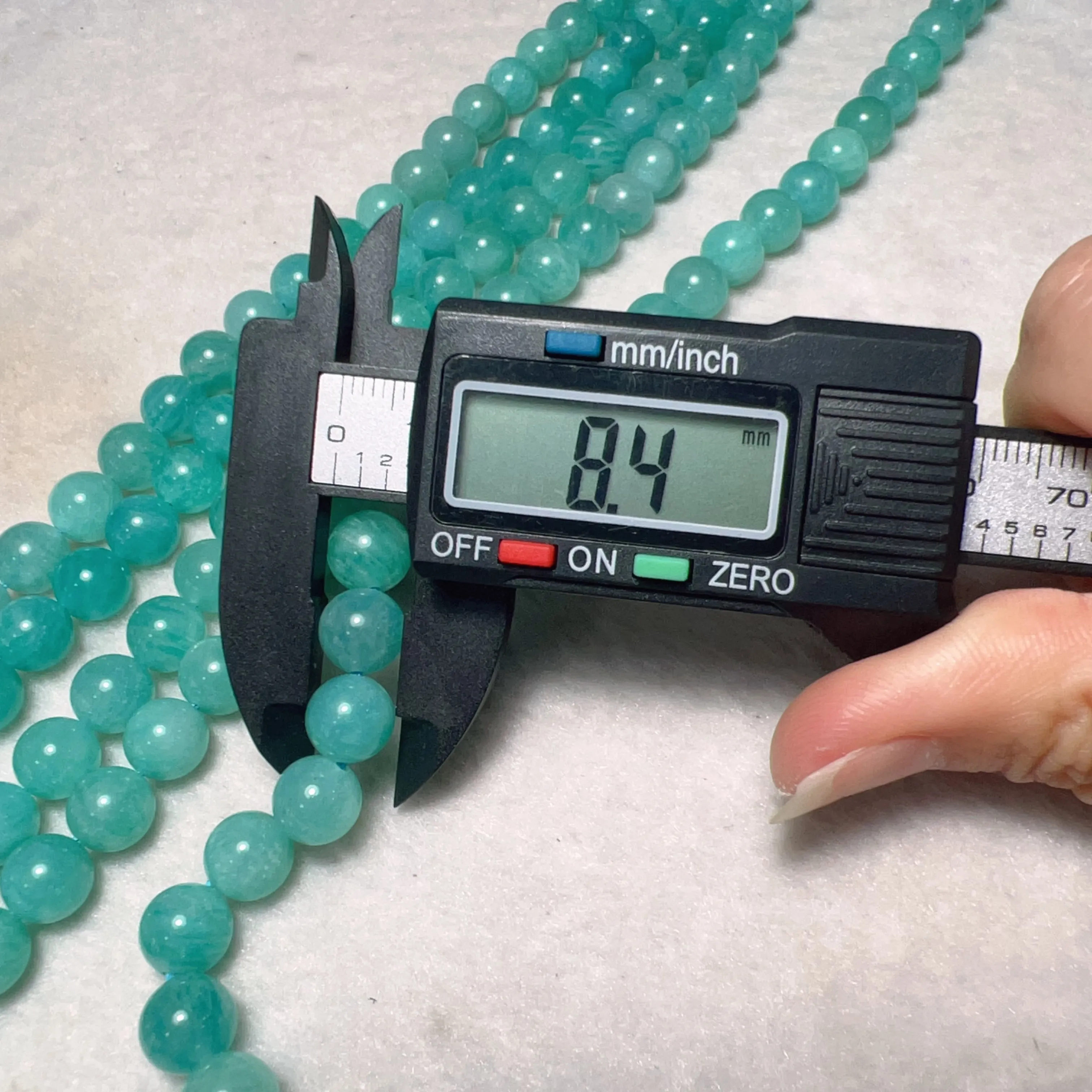 Best Quality in Strands 8mm Natural Old Mine Amazonite Round Bead Strands for DIY Jewelry Project DS