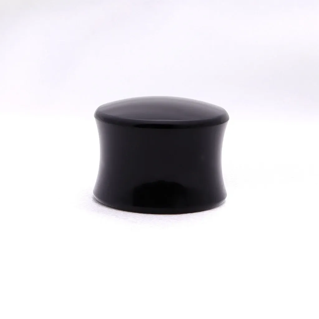 Black Colour Solid UV Acrylic Saddle Plugs