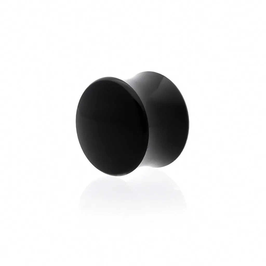 Black Colour Solid UV Acrylic Saddle Plugs