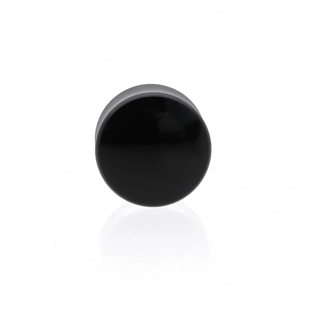 Black Colour Solid UV Acrylic Saddle Plugs