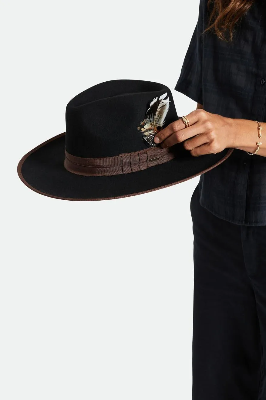 Brixton Hat Feather - Bison/Mojave/Burnt Orange