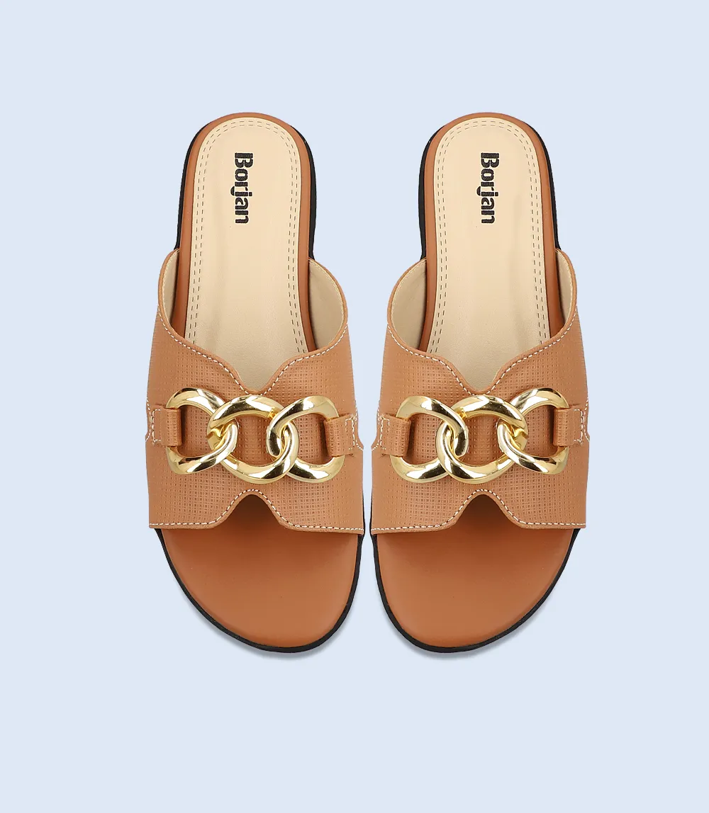 BW9199-TAN-Women Slipper