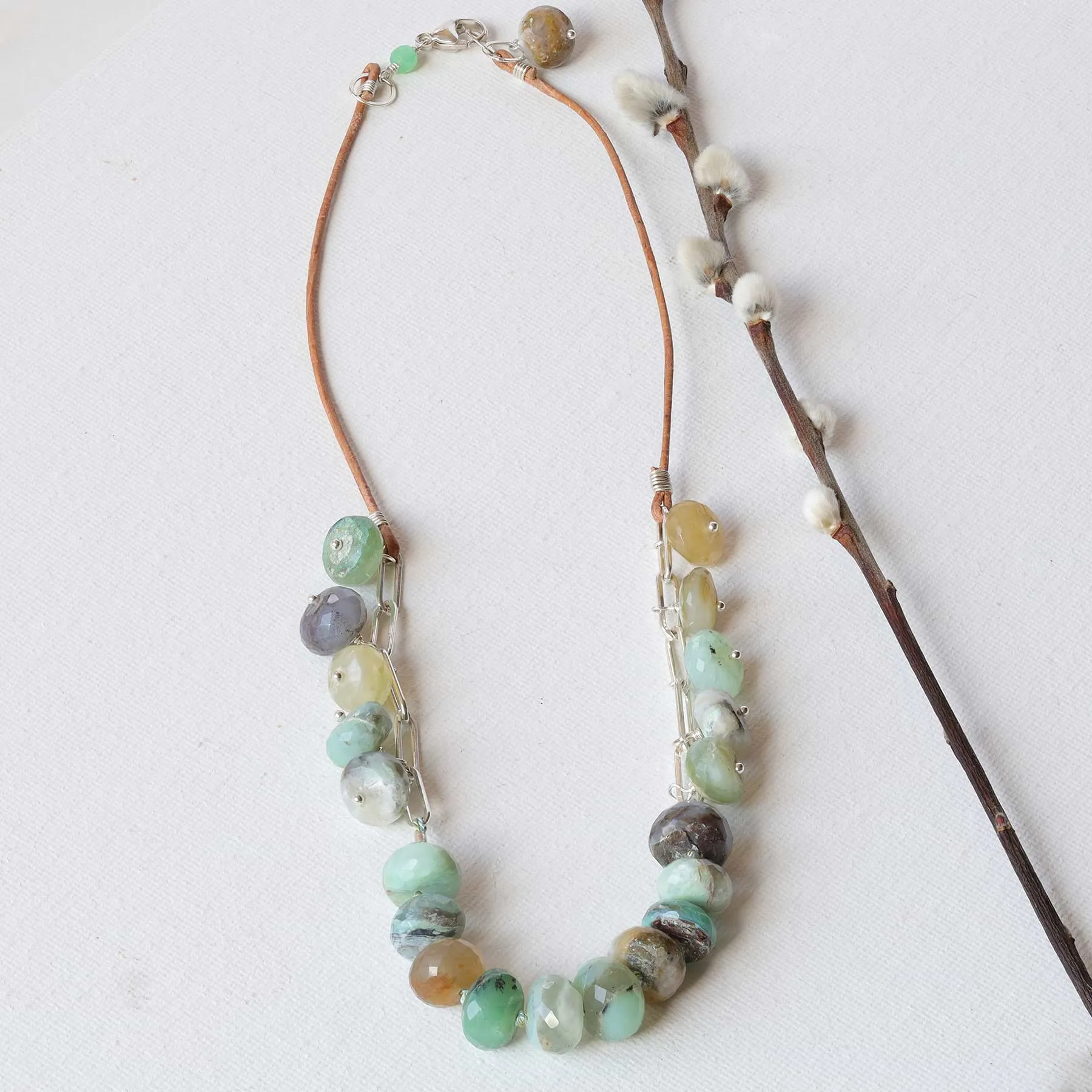 Calypso - Peruvian Opal Silver Necklace