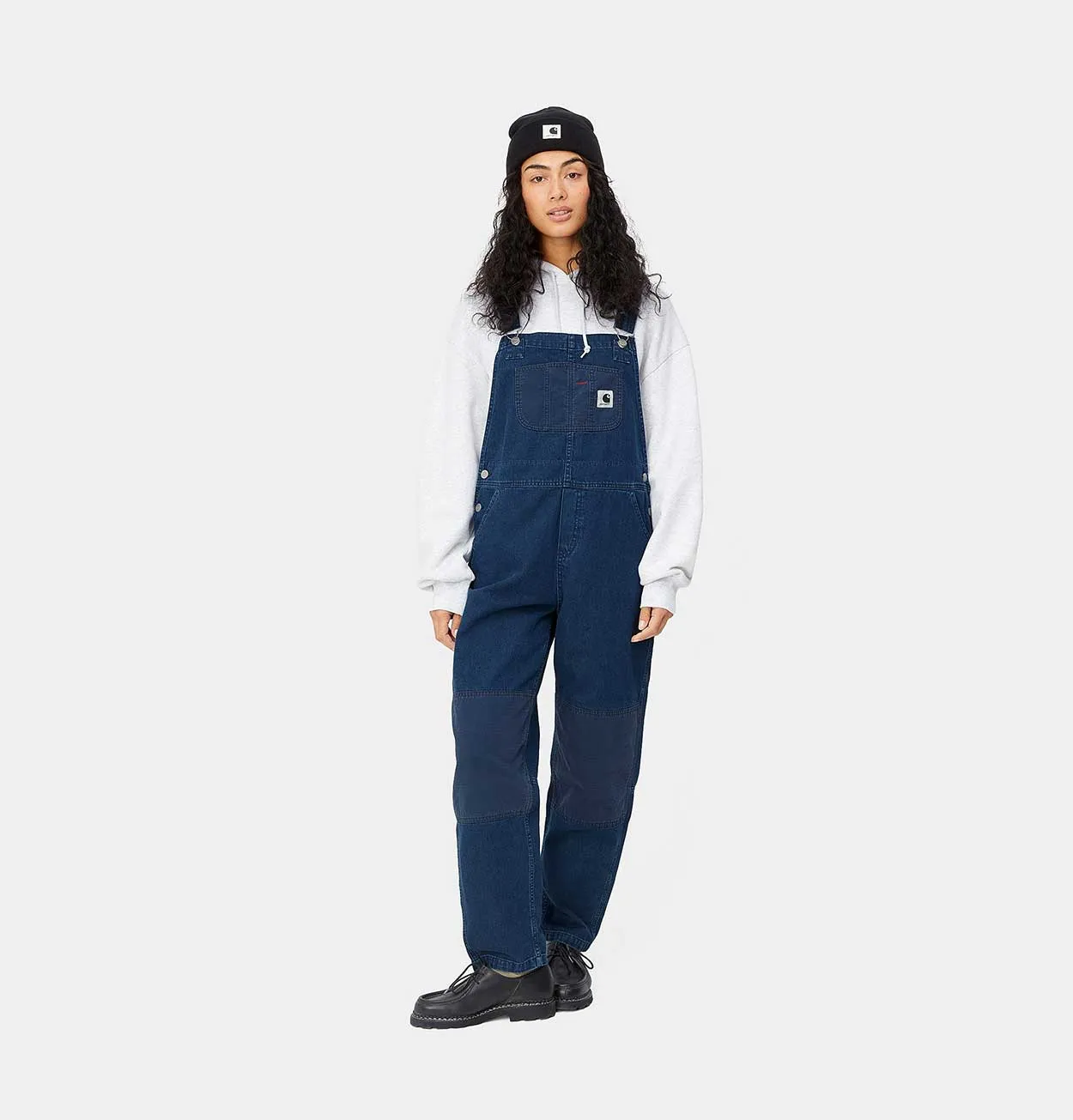 Carhartt WIP Women's Alma Bib Overalls in Blue Stone Washed