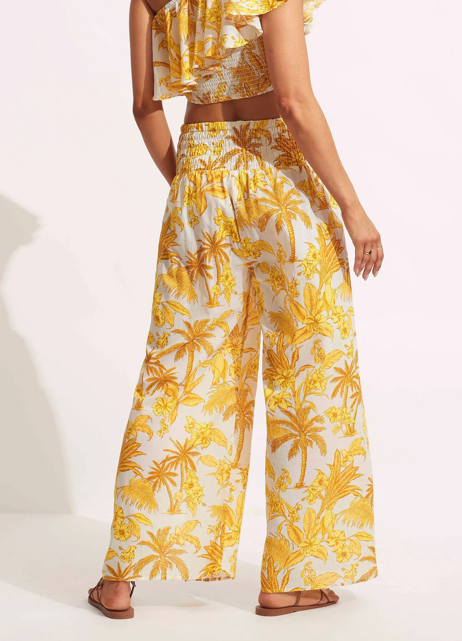 Castaway Shirring Pant - Tuscan Sun