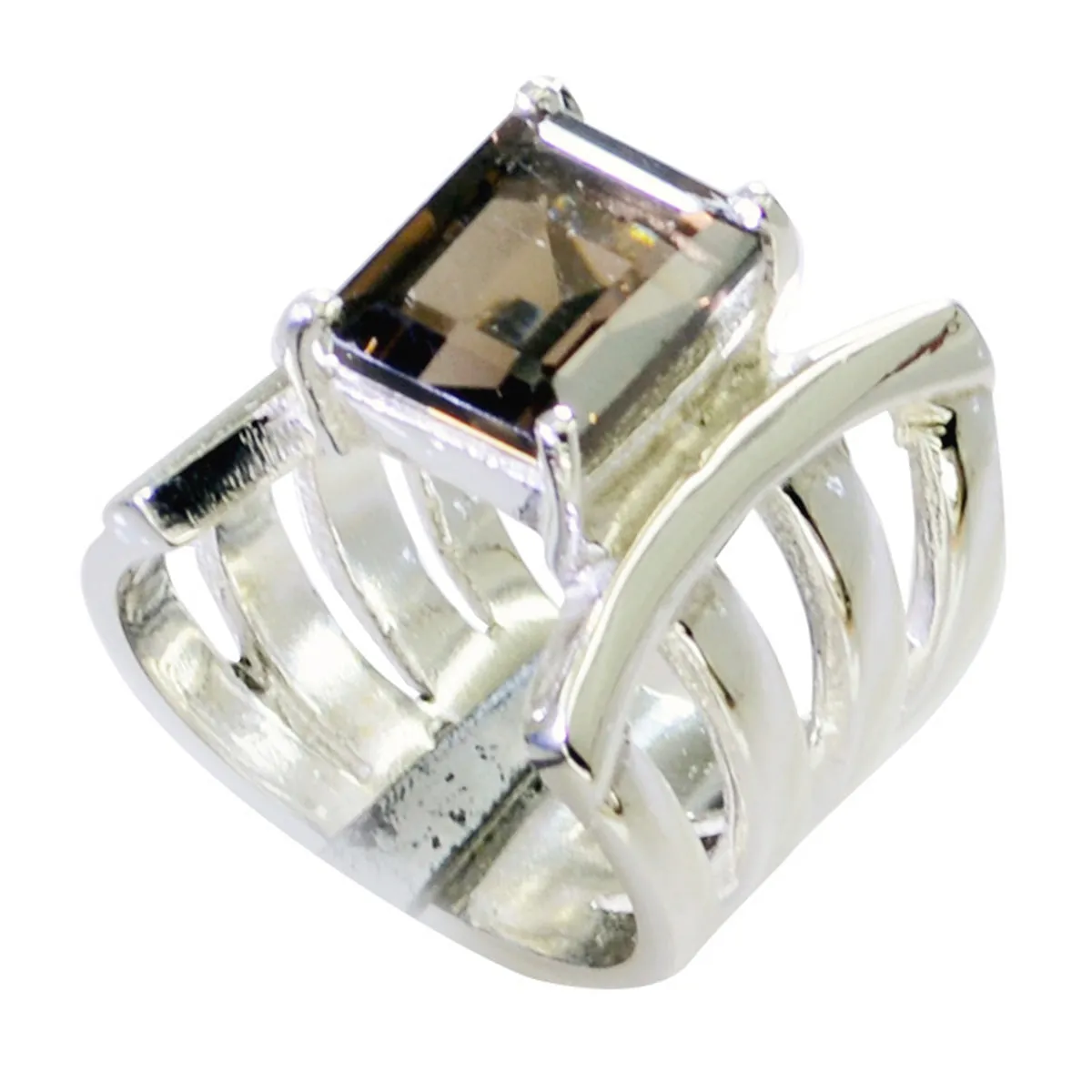 Charming Gem Smoky Quartz 925 Sterling Silver Ring Jewelry Shop Near Me