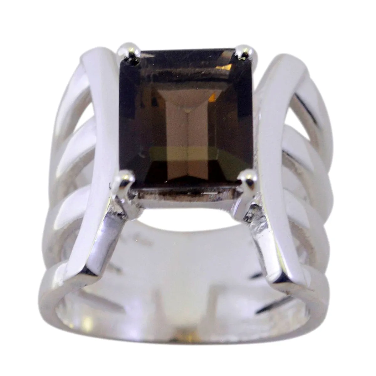 Charming Gem Smoky Quartz 925 Sterling Silver Ring Jewelry Shop Near Me