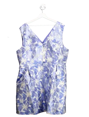 Chi Chi London Blue Curve Floral Print Mini Dress UK 24