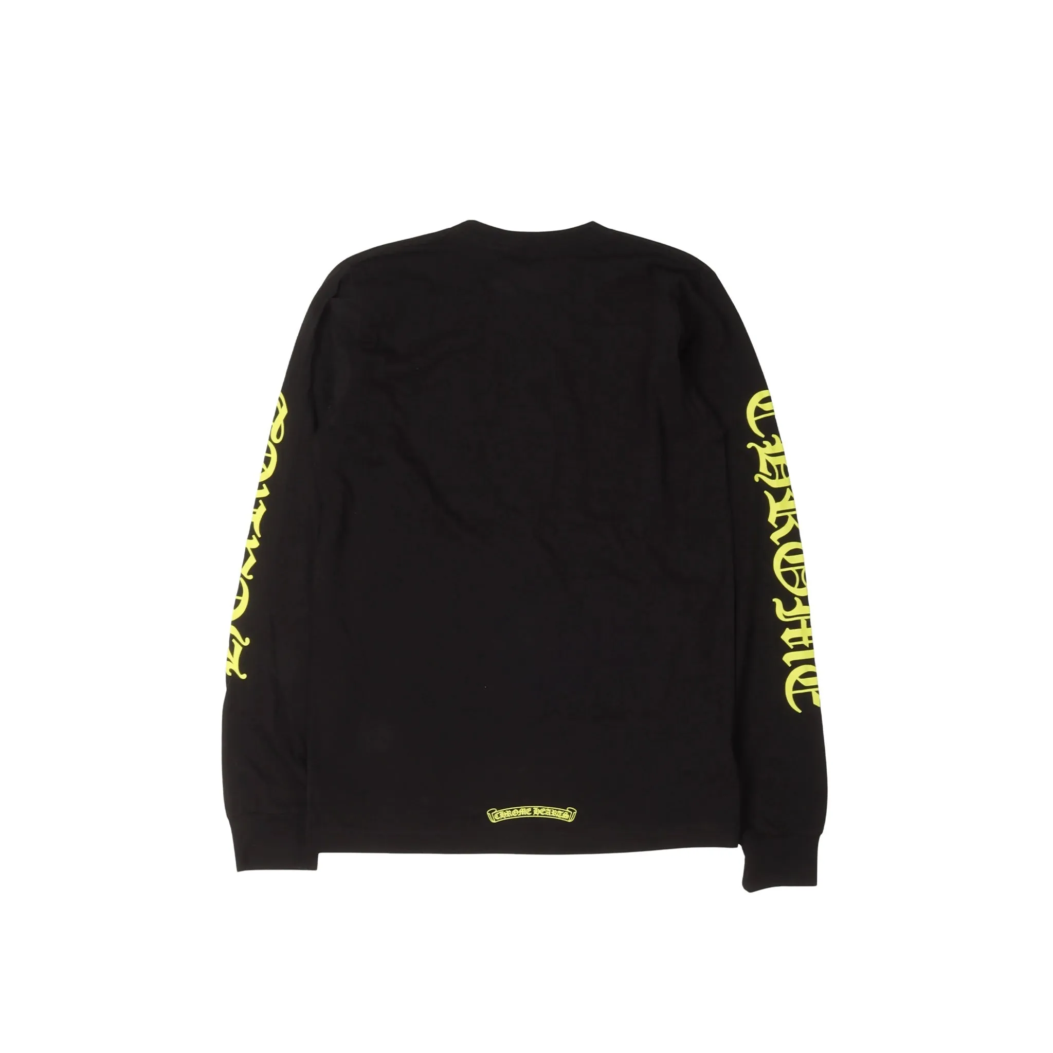 Chrome Hearts Neck Logo L/S T-Shirt "Black/Yellow"