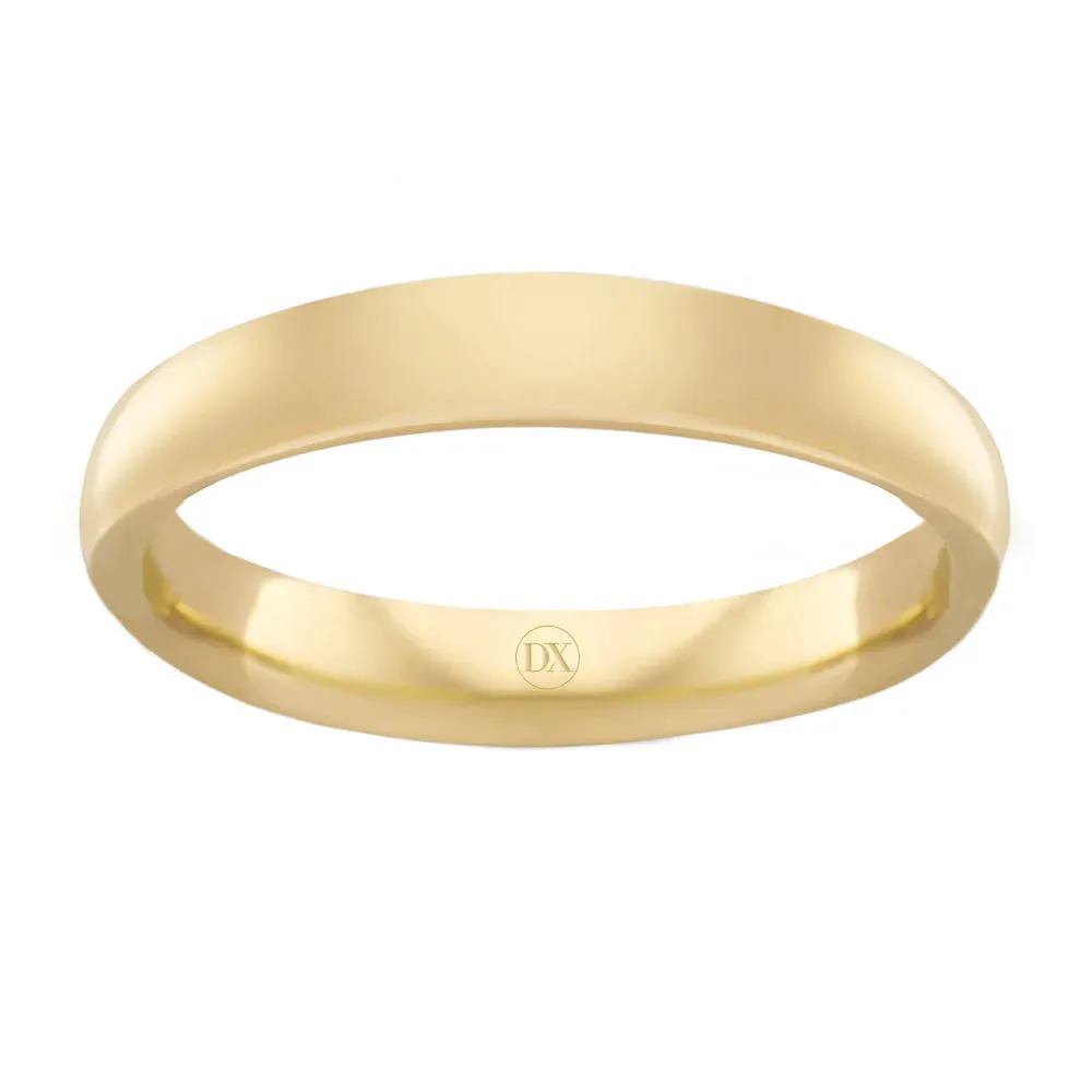 Classic Comfort 3mm - 9ct Yellow Gold