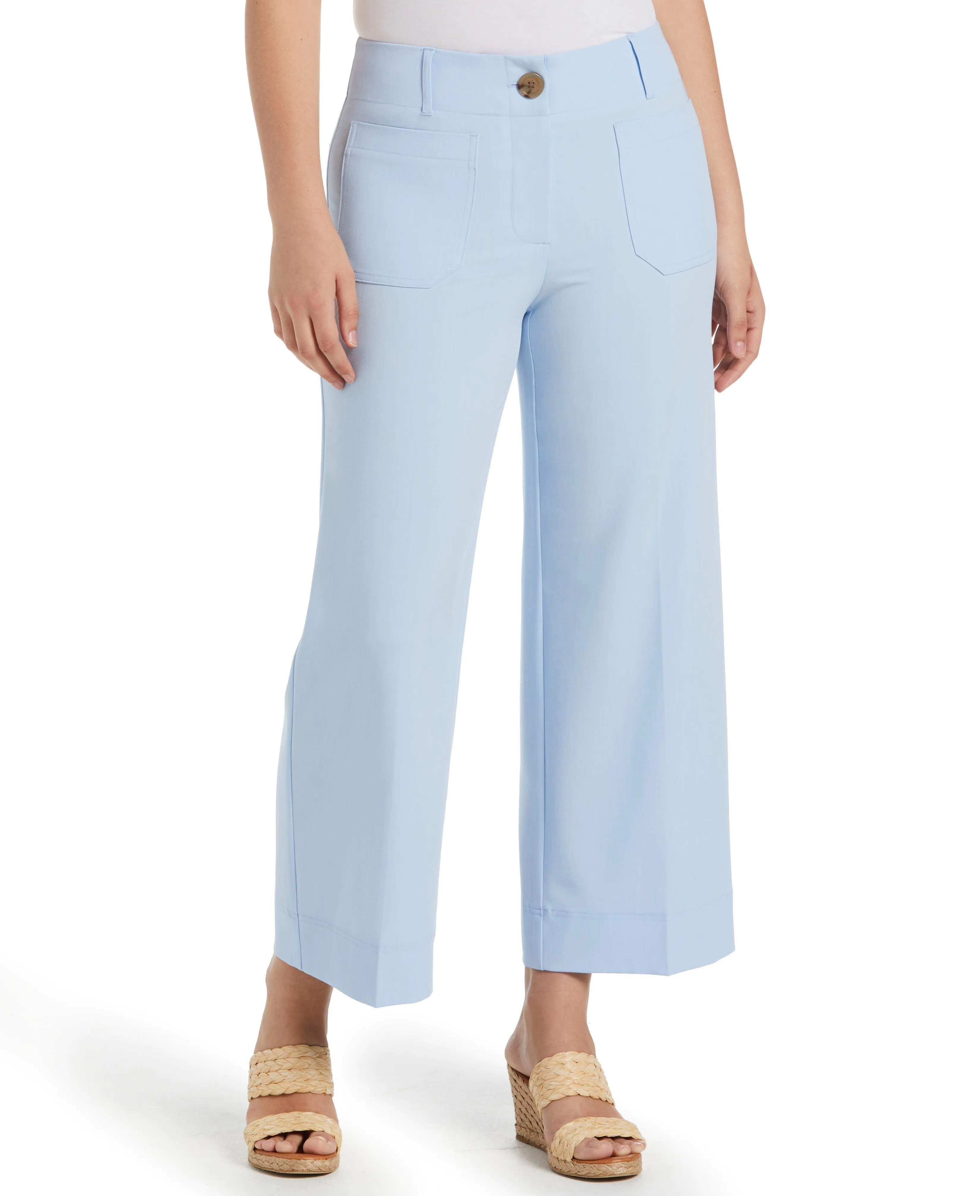 Classic Fit Cropped Column Gabardine Ankle Pant