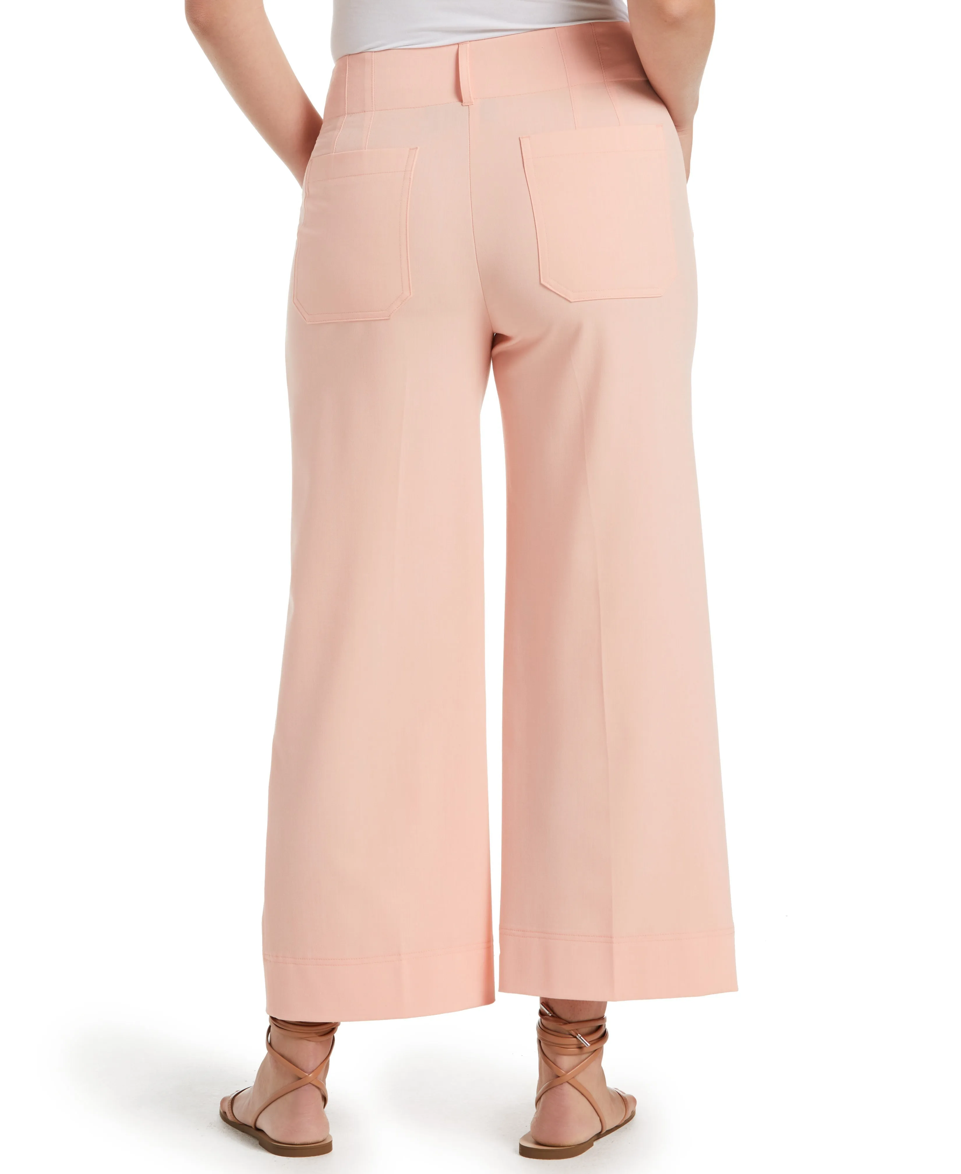 Classic Fit Cropped Column Gabardine Ankle Pant