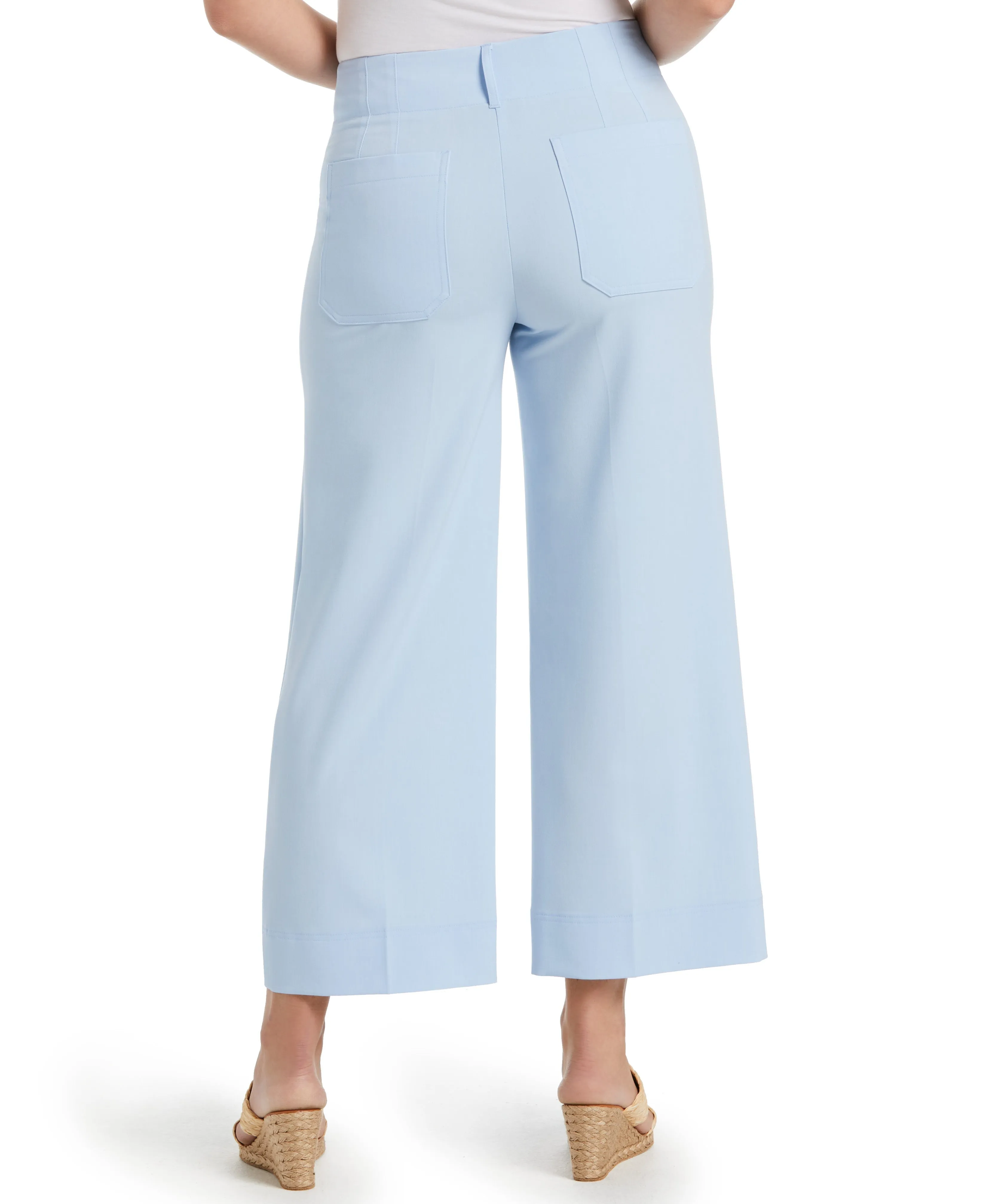 Classic Fit Cropped Column Gabardine Ankle Pant