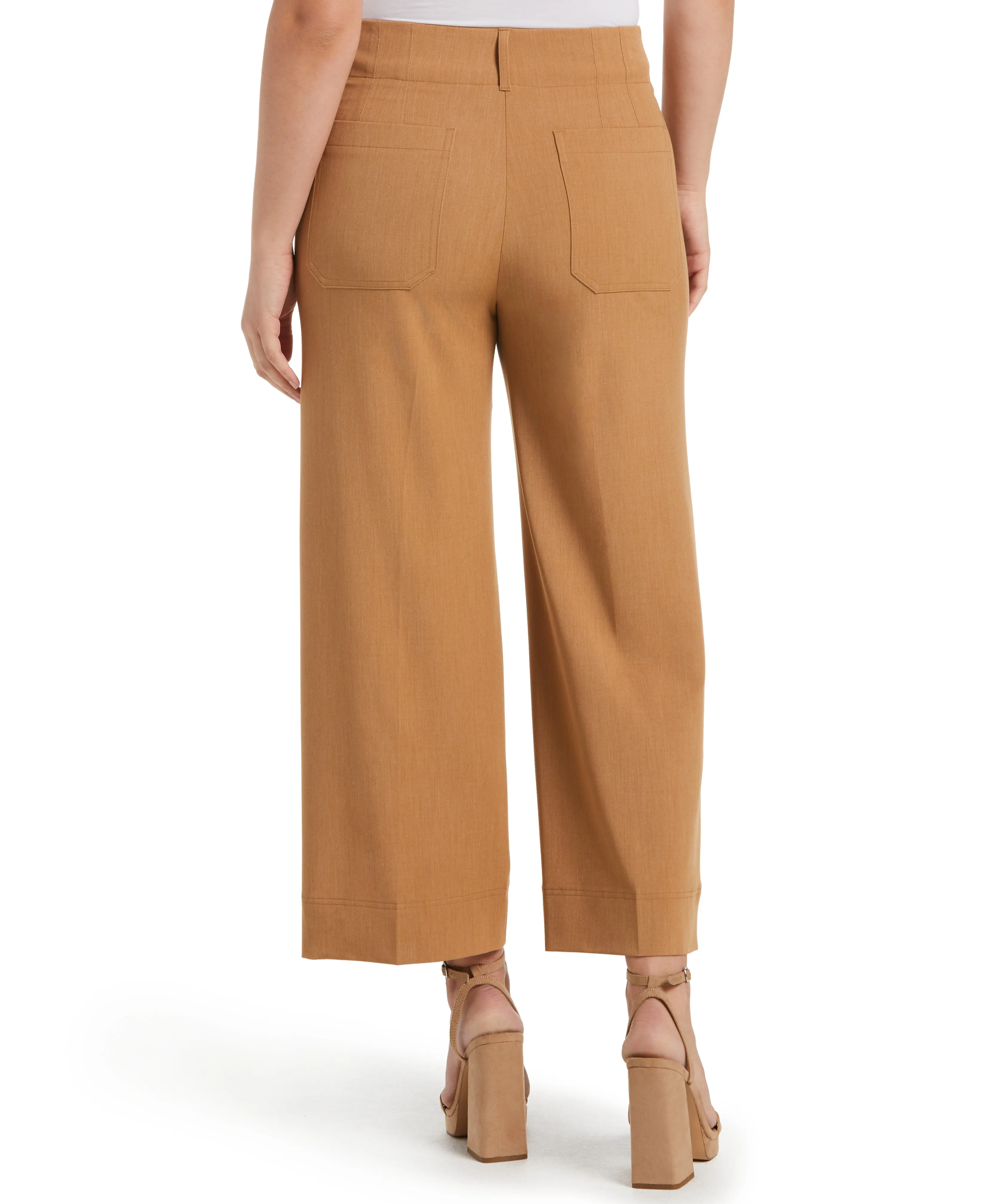 Classic Fit Cropped Column Gabardine Ankle Pant