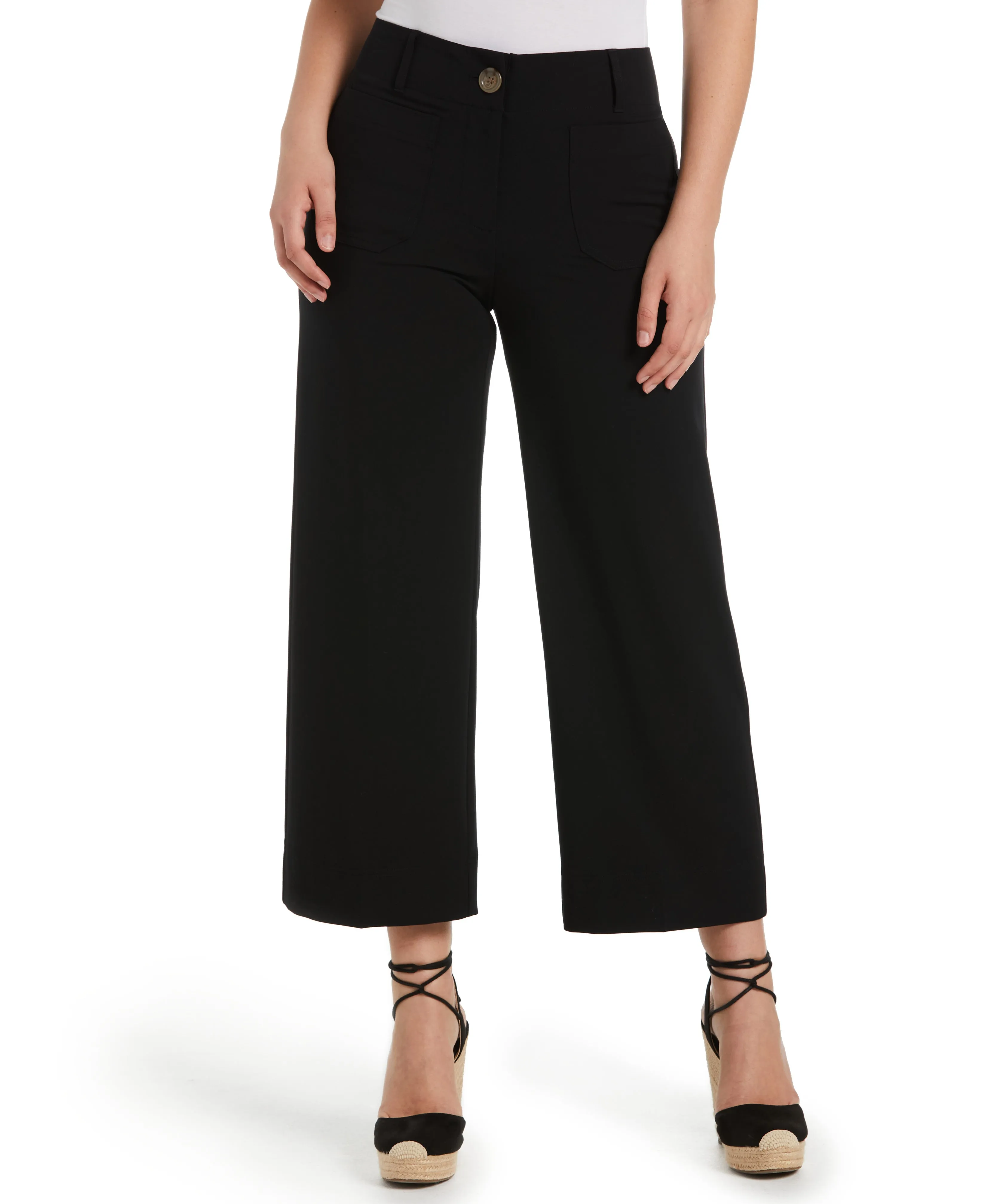 Classic Fit Cropped Column Gabardine Ankle Pant