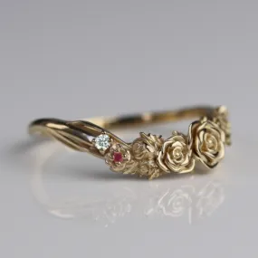 Custom Gold Rose Band  1036.00