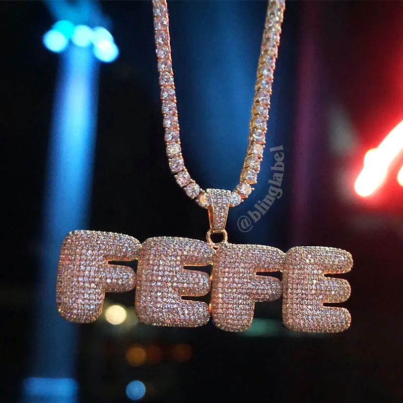 Custom Name Rapper Necklace (Premium 18K Plating)