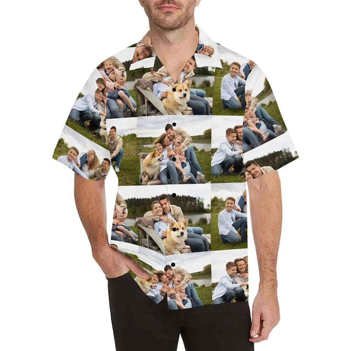 Custom Photo Family Matching Dog and Owner Hawaiian Shirts Custom Pet Shirt Dog Gift