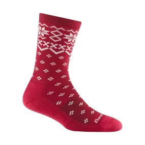 Darn Tough Vermont Women's Shetland Crew Lightweight Lifestyle Sock - Cranberry