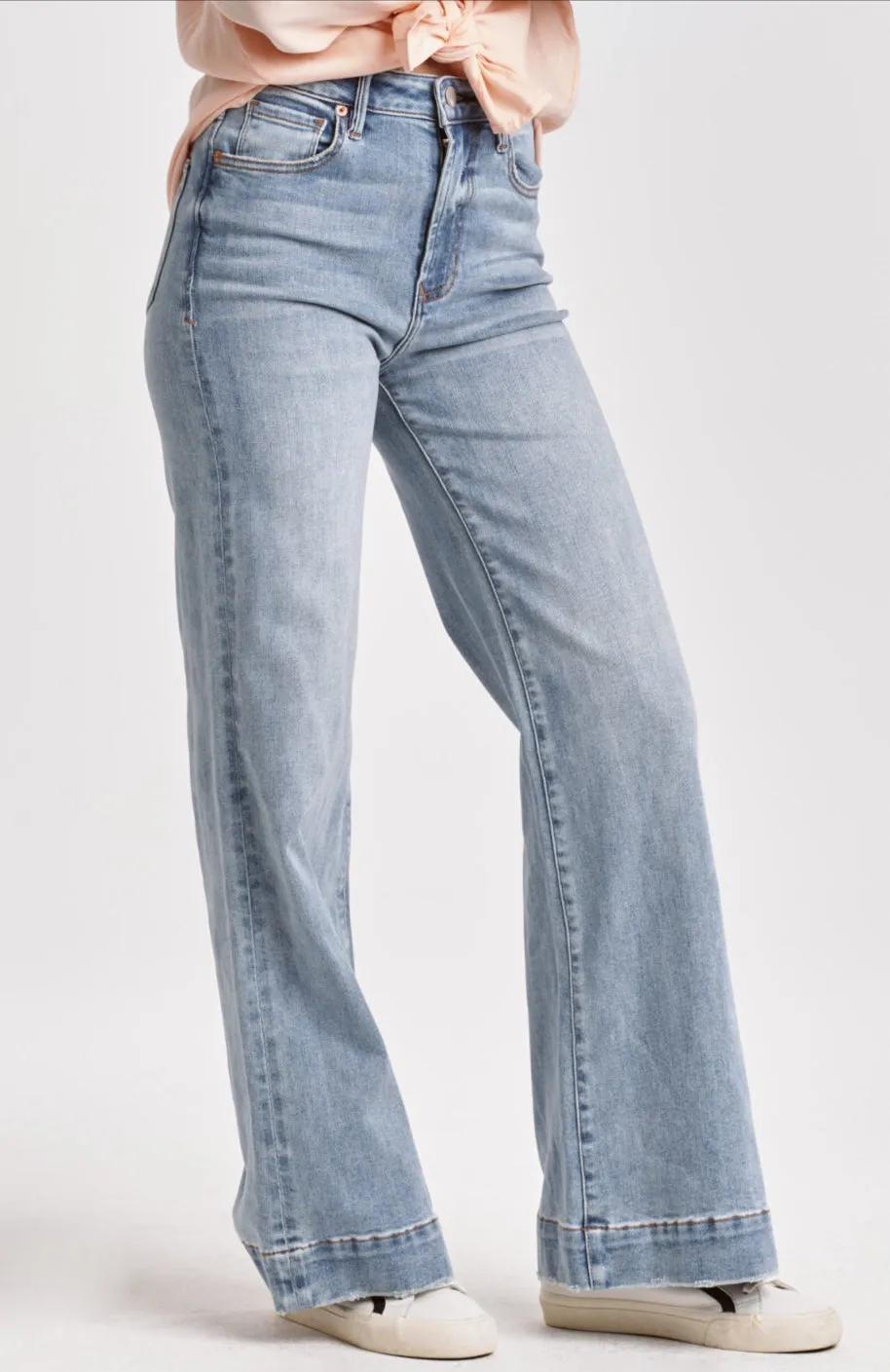 Dear John Fiona Super High Rise Wide Leg Jeans - Montilla