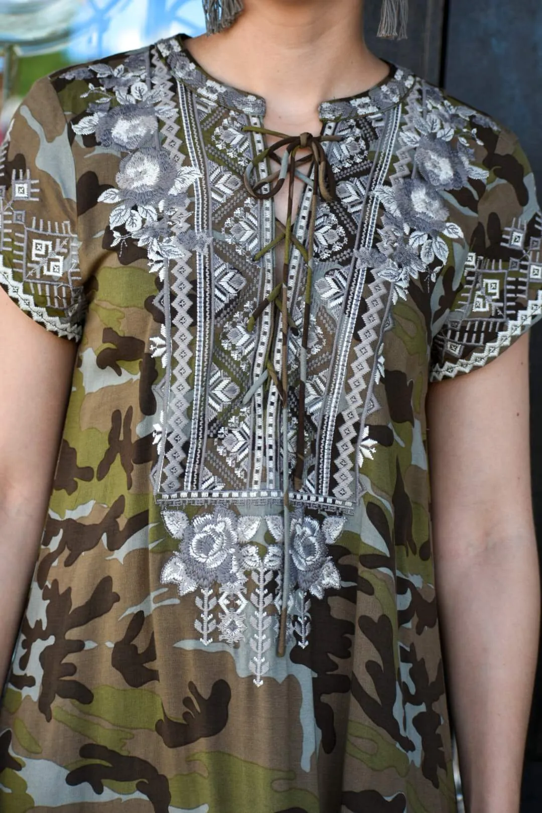 Defender Camouflage Print Dress