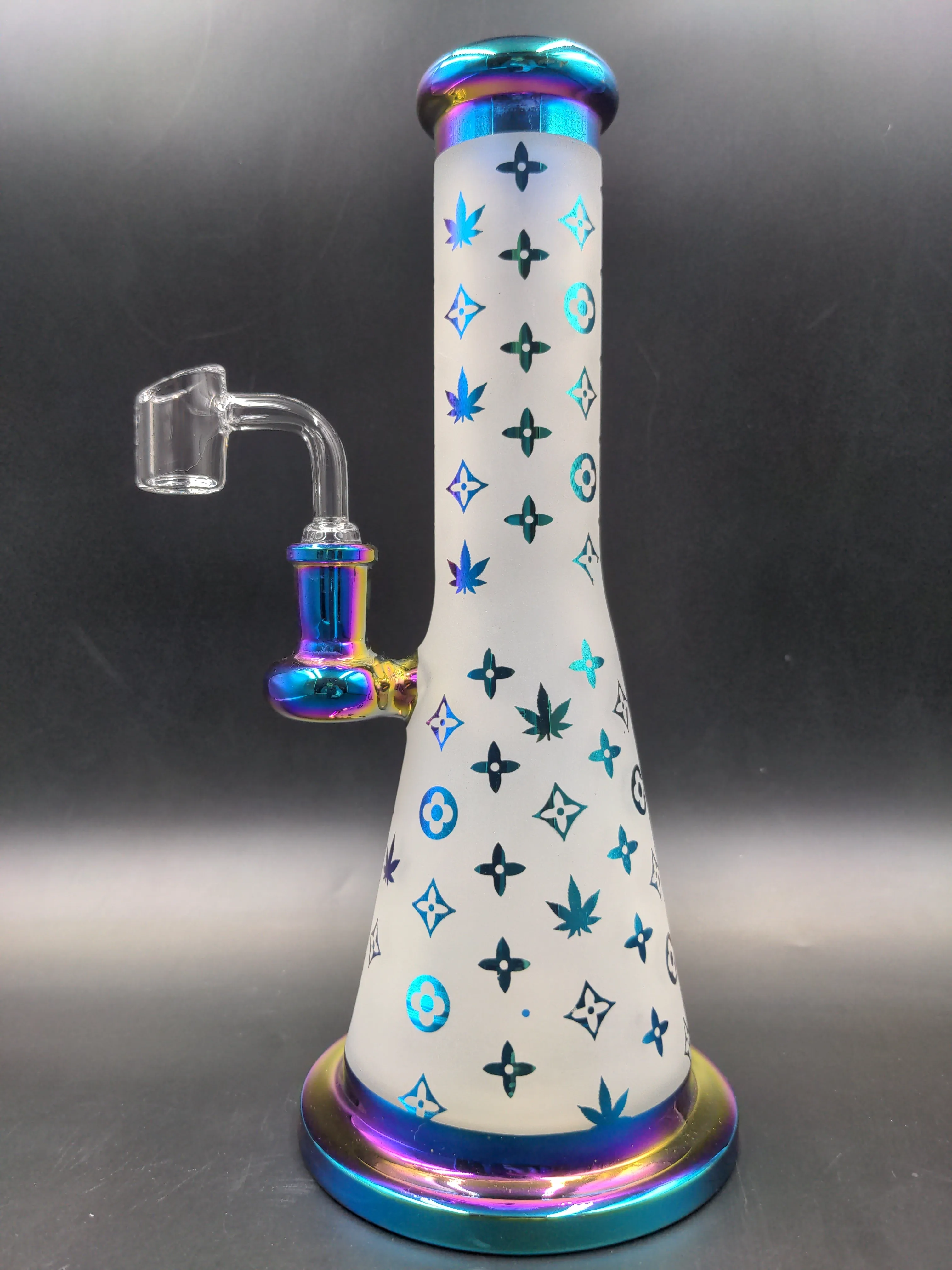 Designer Floral Diamond Rig | 9.5 | 14mm