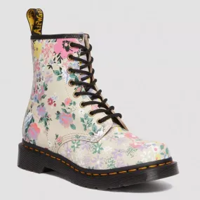 Dr. Martens Women's 1460 Floral Mash Up - Parchment Beige