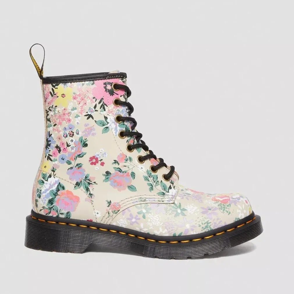 Dr. Martens Women's 1460 Floral Mash Up - Parchment Beige