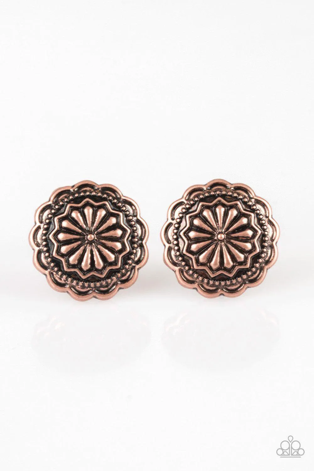 Durango Desert Copper Post Earrings - Paparazzi Accessories