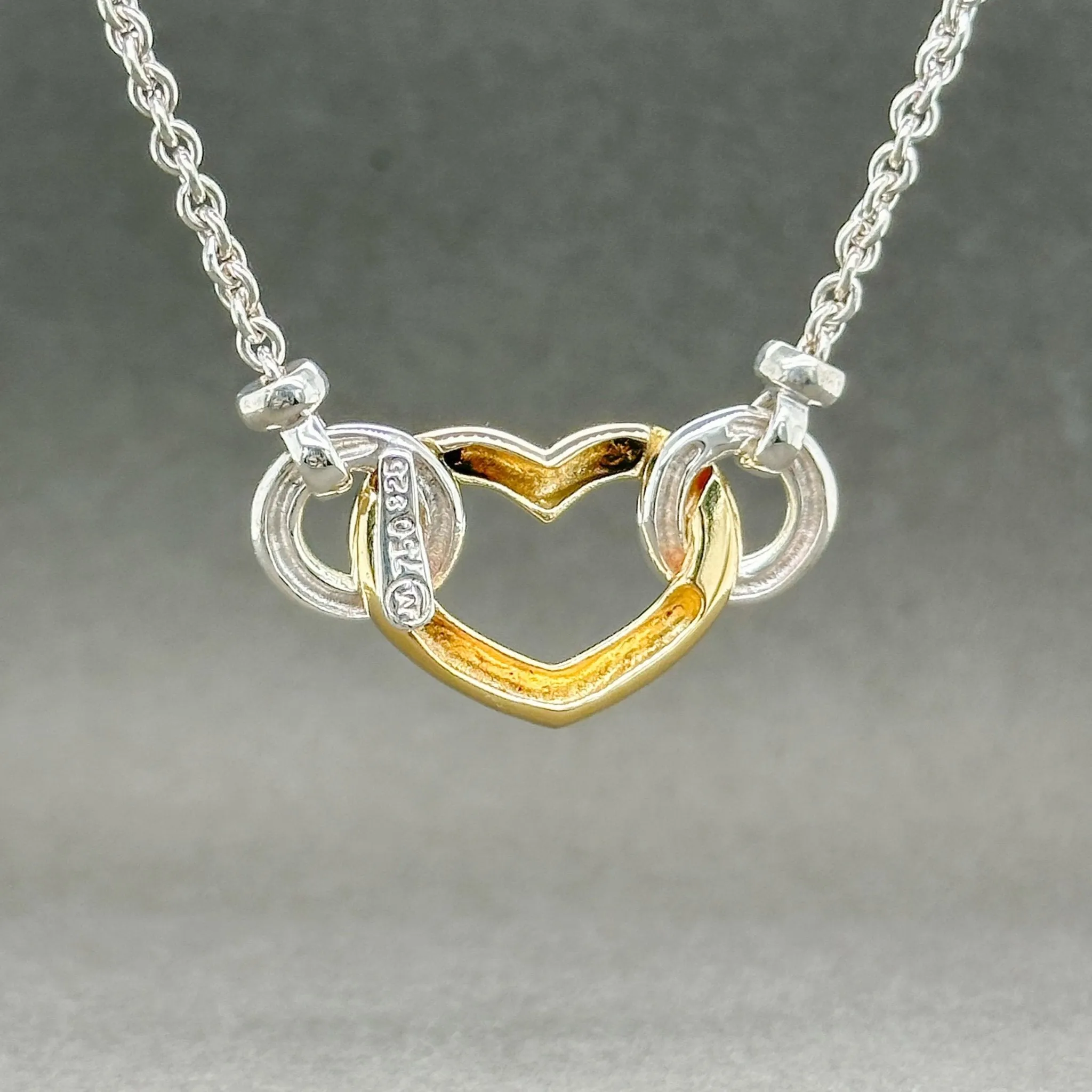 Estate Movado SS 18 Heart Necklace