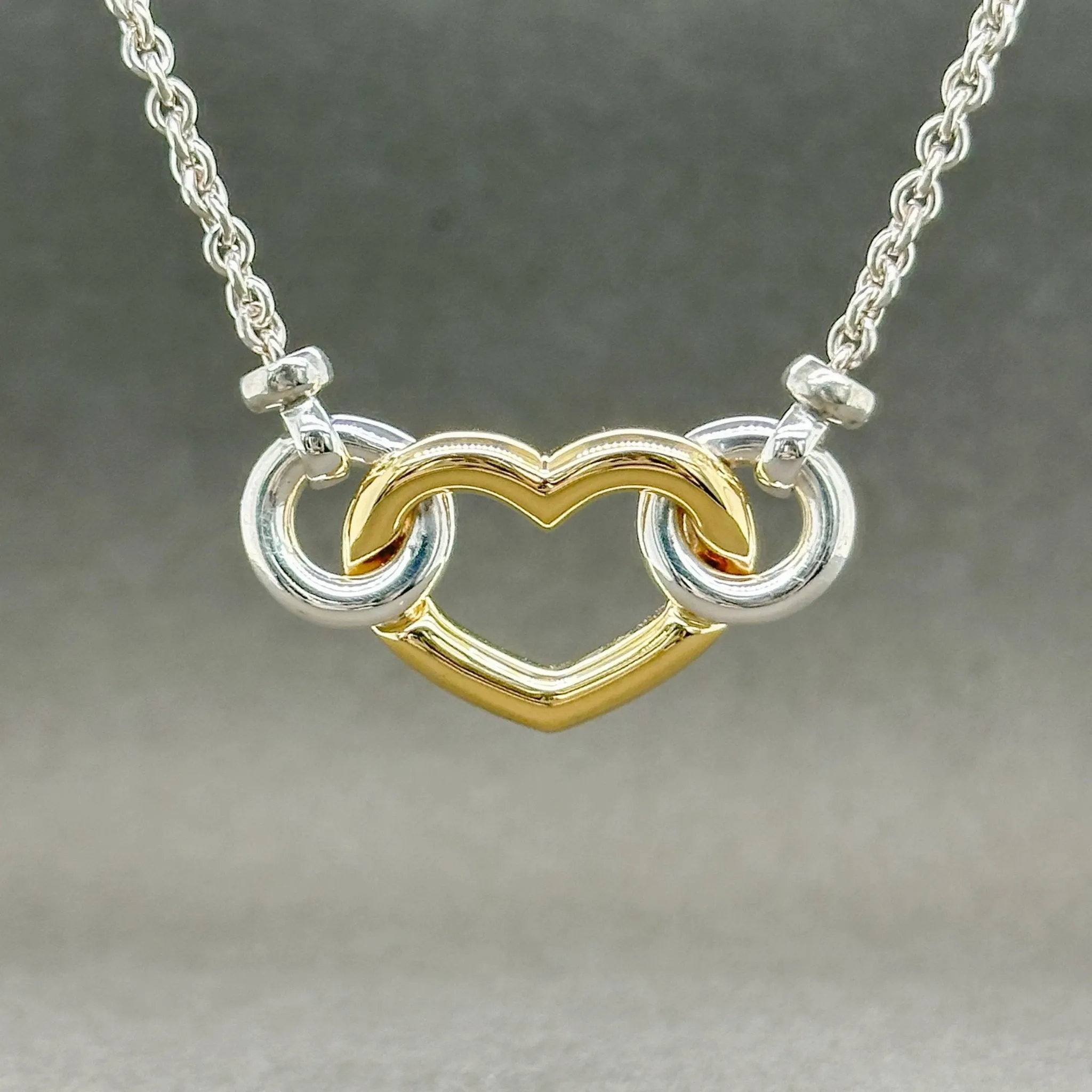 Estate Movado SS 18 Heart Necklace